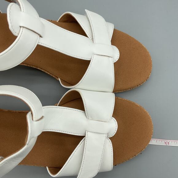 NEW Rockport Women’s Blanca T-Strap Wedge Sandals White Size 9.5M - Picture 7 of 10